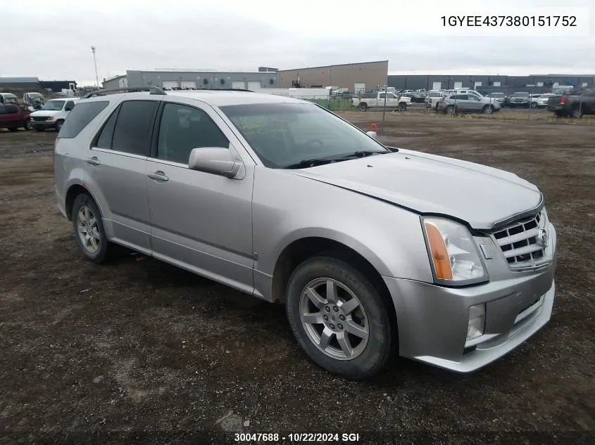 2008 Cadillac Srx VIN: 1GYEE437380151752 Lot: 30047688