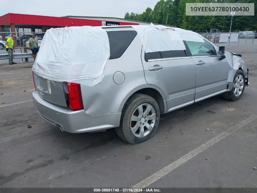 2008 Cadillac Srx V6 VIN: 1GYEE637780100430 Lot: 39881748