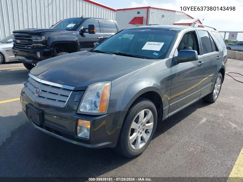 1GYEE637380143498 2008 Cadillac Srx V6