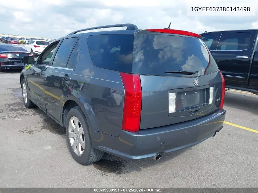 2008 Cadillac Srx V6 VIN: 1GYEE637380143498 Lot: 39939191