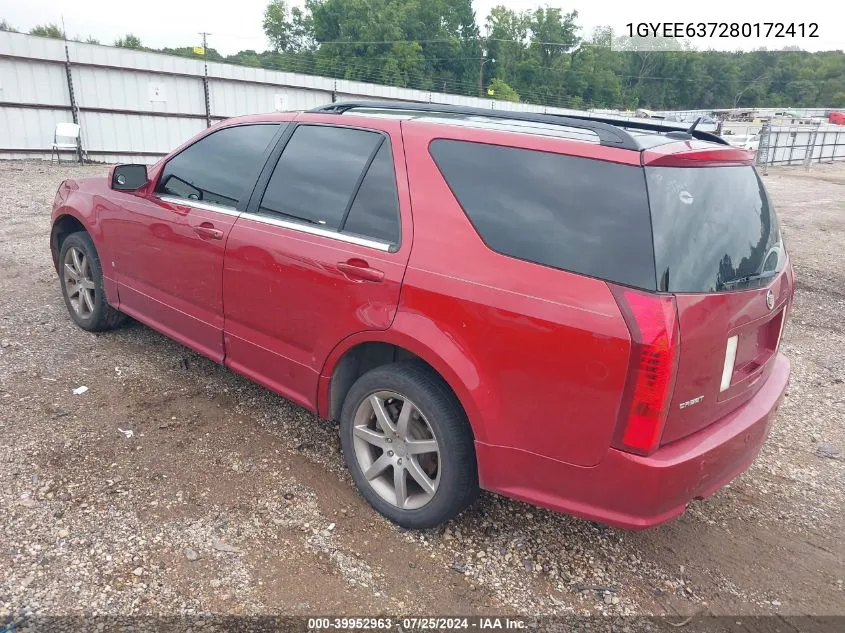 2008 Cadillac Srx V6 VIN: 1GYEE637280172412 Lot: 39952963