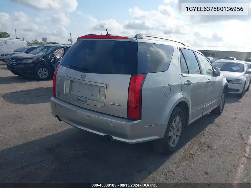 2008 Cadillac Srx VIN: 1GYEE637580136956 Lot: 40088185