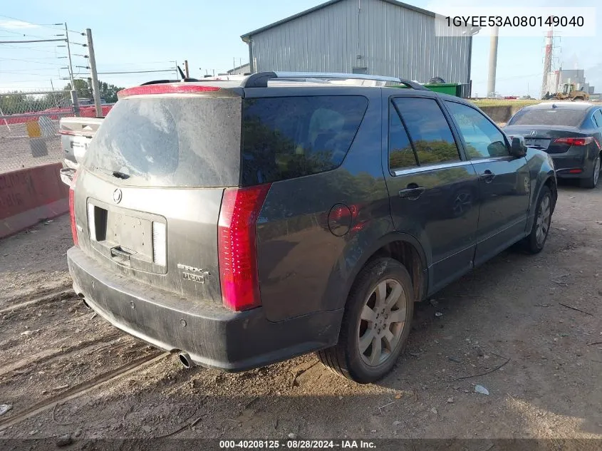 2008 Cadillac Srx V8 VIN: 1GYEE53A080149040 Lot: 40208125