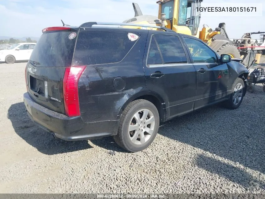 2008 Cadillac Srx V8 VIN: 1GYEE53A180151671 Lot: 40260612