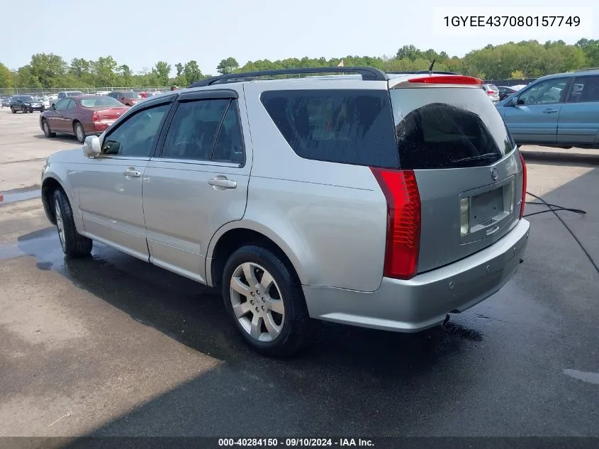 2008 Cadillac Srx V6 VIN: 1GYEE437080157749 Lot: 40284150