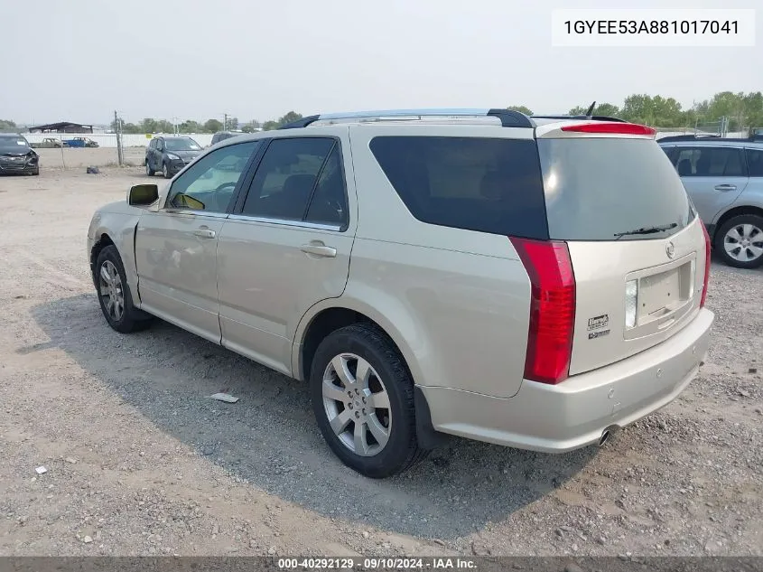 2008 Cadillac Srx VIN: 1GYEE53A881017041 Lot: 40292129