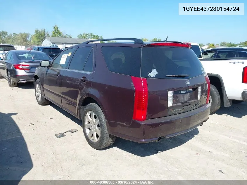 2008 Cadillac Srx VIN: 1GYEE437280154724 Lot: 40306563