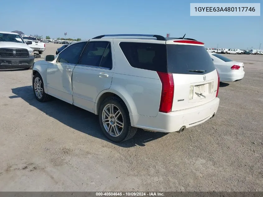 2008 Cadillac Srx V8 VIN: 1GYEE63A480117746 Lot: 40504645