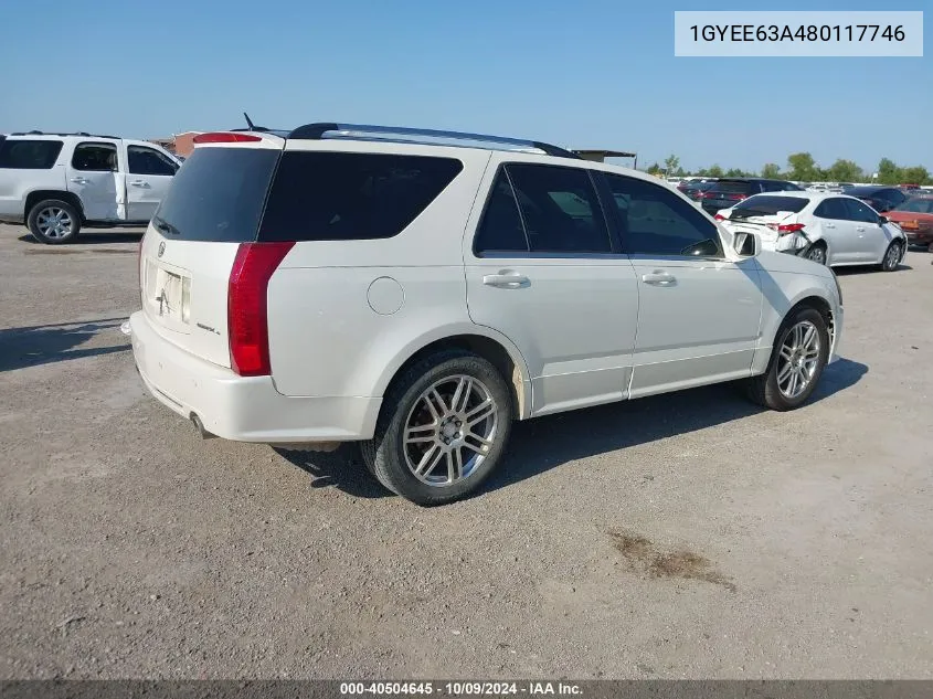 2008 Cadillac Srx V8 VIN: 1GYEE63A480117746 Lot: 40504645