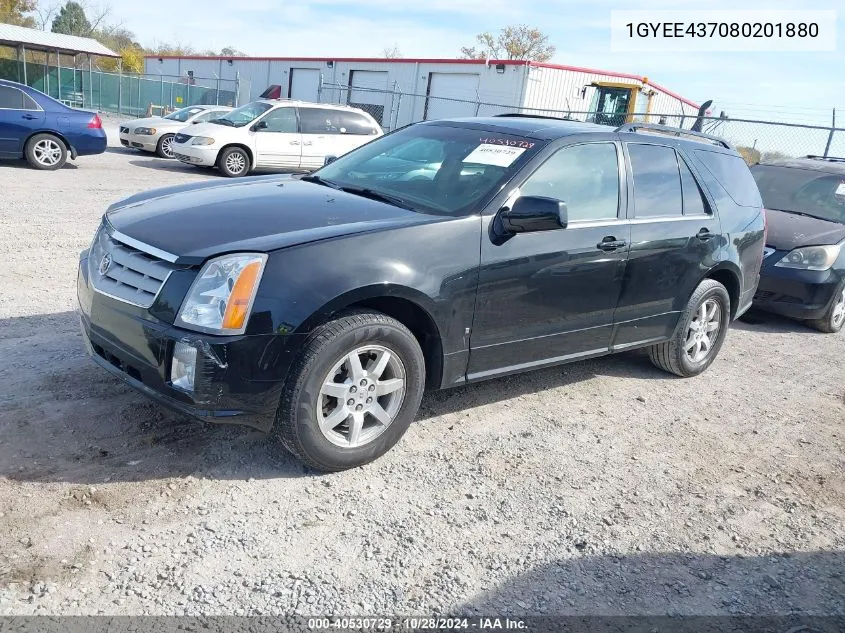 2008 Cadillac Srx VIN: 1GYEE437080201880 Lot: 40530729