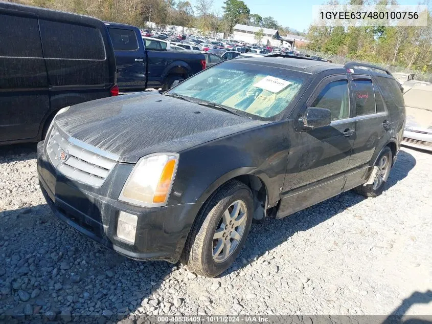 2008 Cadillac Srx V6 VIN: 1GYEE637480100756 Lot: 40538409