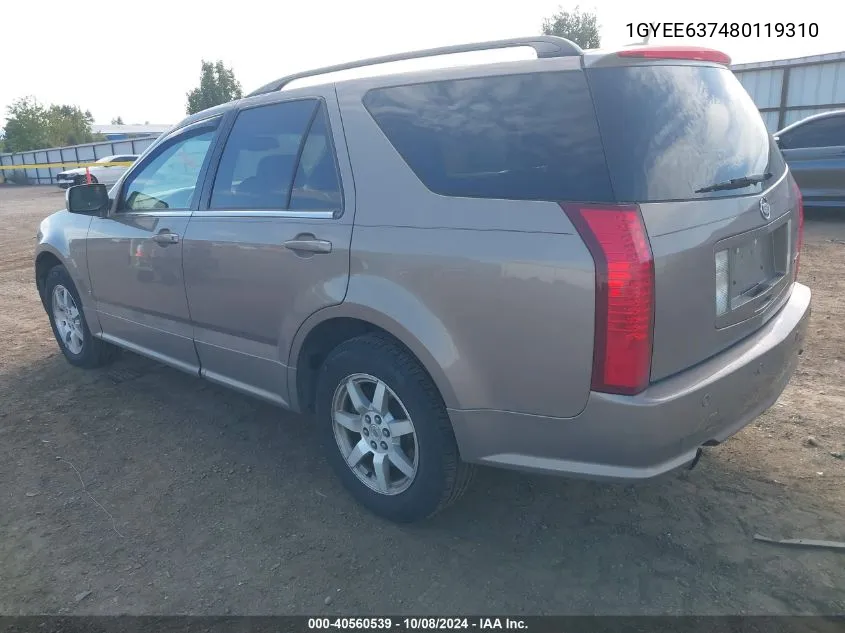 2008 Cadillac Srx V6 VIN: 1GYEE637480119310 Lot: 40560539