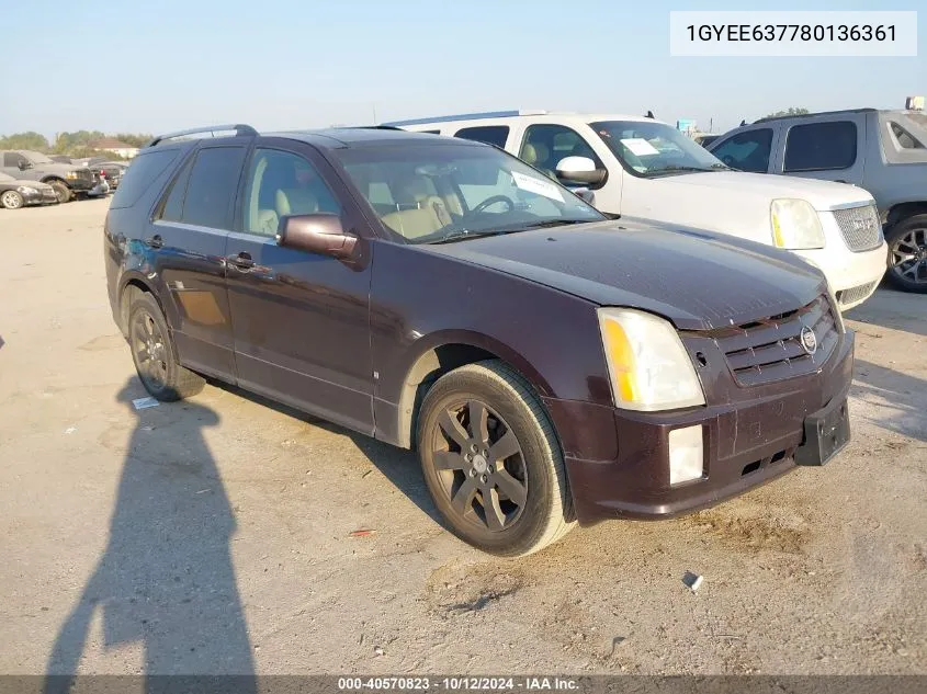 2008 Cadillac Srx V6 VIN: 1GYEE637780136361 Lot: 40570823