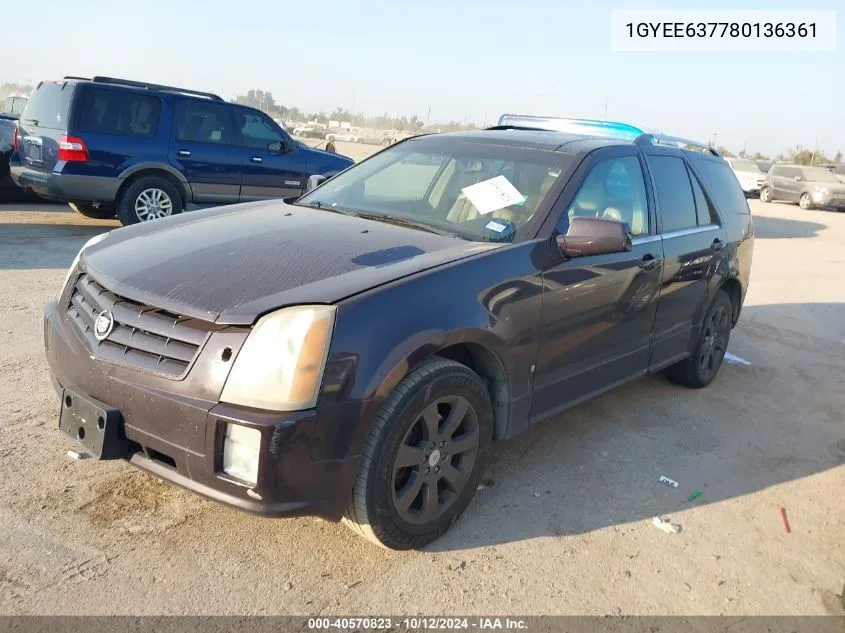 2008 Cadillac Srx V6 VIN: 1GYEE637780136361 Lot: 40570823