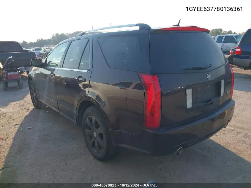 2008 Cadillac Srx V6 VIN: 1GYEE637780136361 Lot: 40570823