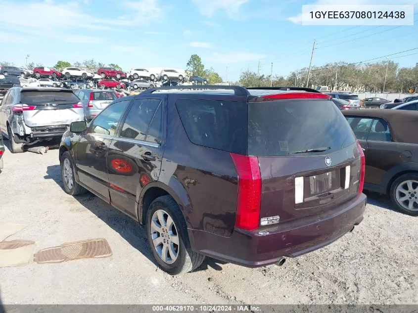 2008 Cadillac Srx V6 VIN: 1GYEE637080124438 Lot: 40629170