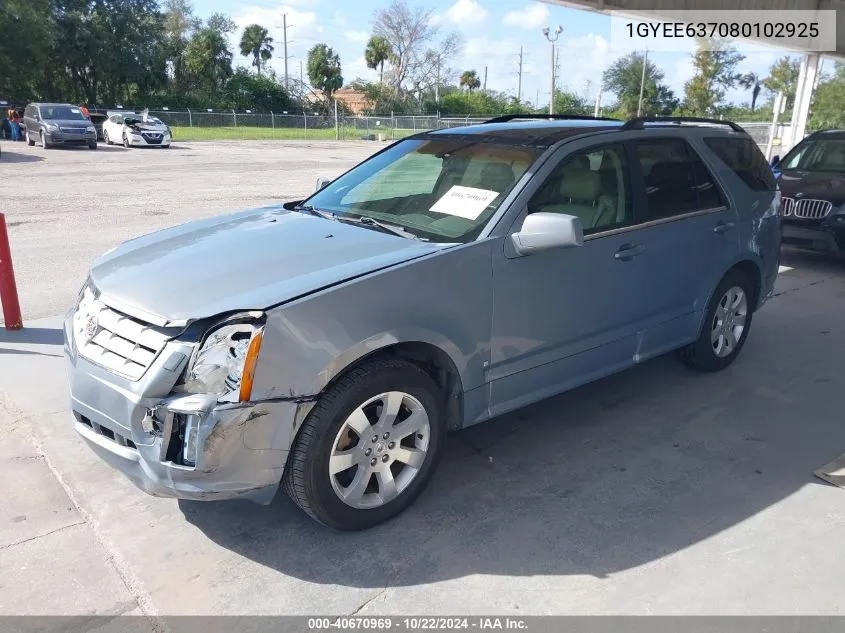 2008 Cadillac Srx V6 VIN: 1GYEE637080102925 Lot: 40670969