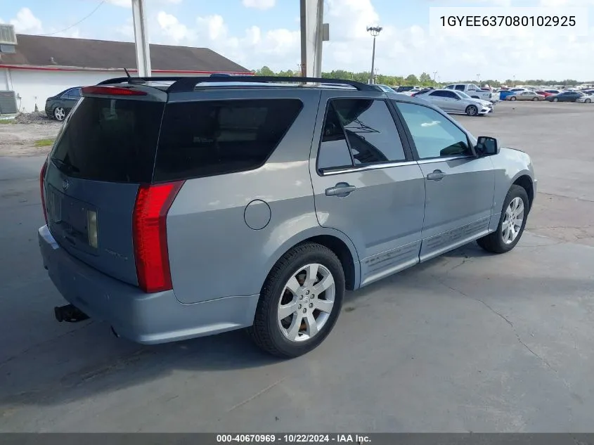 2008 Cadillac Srx V6 VIN: 1GYEE637080102925 Lot: 40670969