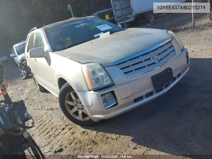 2008 Cadillac Srx V6 VIN: 1GYEE437X80215219 Lot: 40679885