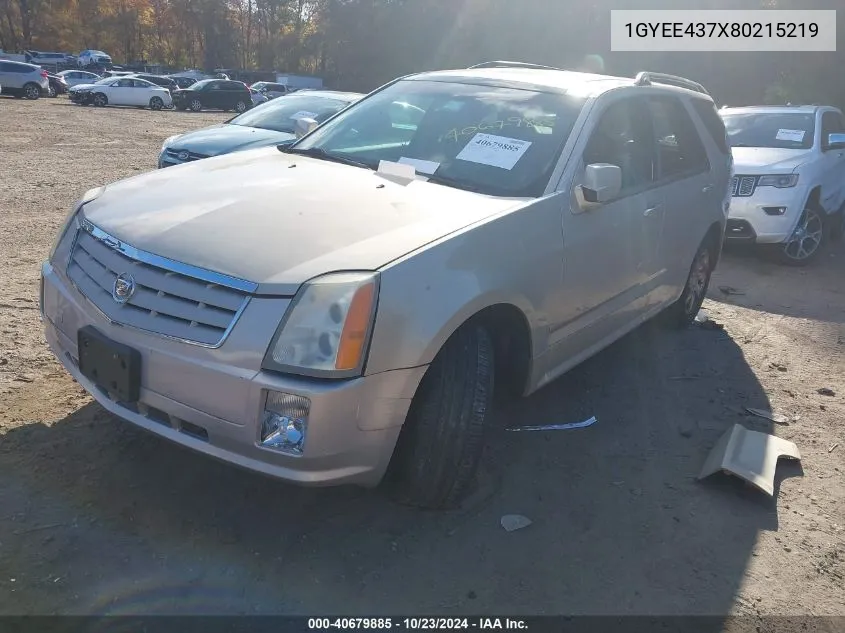 2008 Cadillac Srx V6 VIN: 1GYEE437X80215219 Lot: 40679885