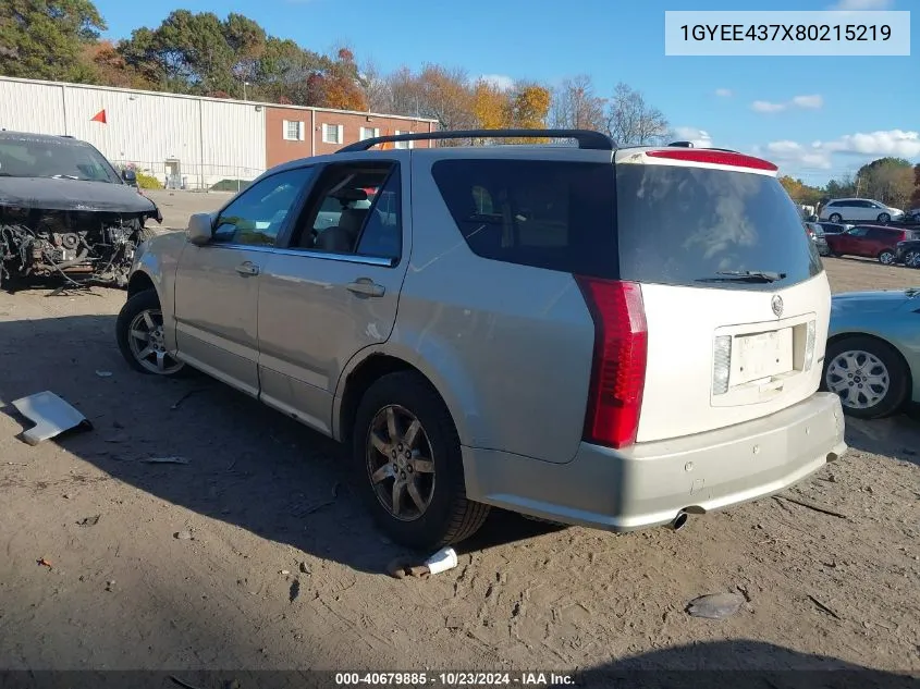 2008 Cadillac Srx V6 VIN: 1GYEE437X80215219 Lot: 40679885