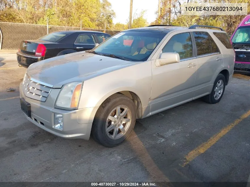 2008 Cadillac Srx V6 VIN: 1GYEE437680213094 Lot: 40730027