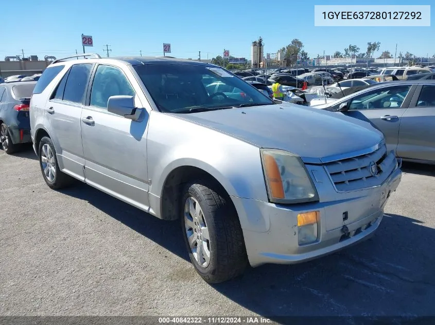 2008 Cadillac Srx V6 VIN: 1GYEE637280127292 Lot: 40842322