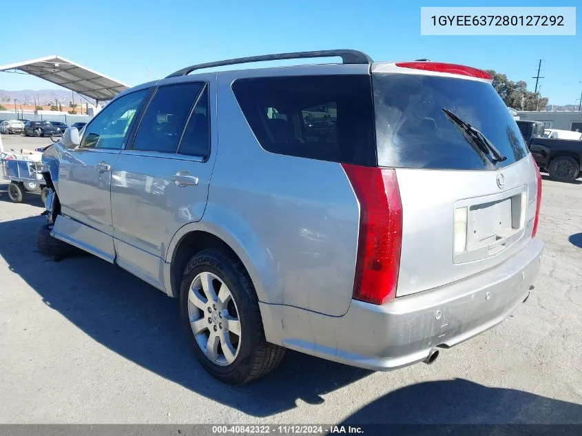 2008 Cadillac Srx V6 VIN: 1GYEE637280127292 Lot: 40842322