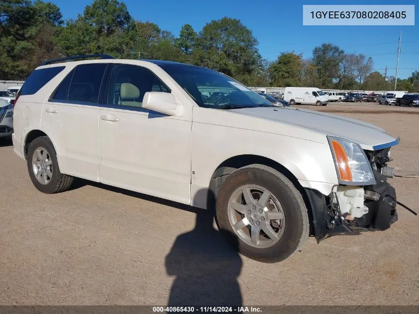 2008 Cadillac Srx V6 VIN: 1GYEE637080208405 Lot: 40865430