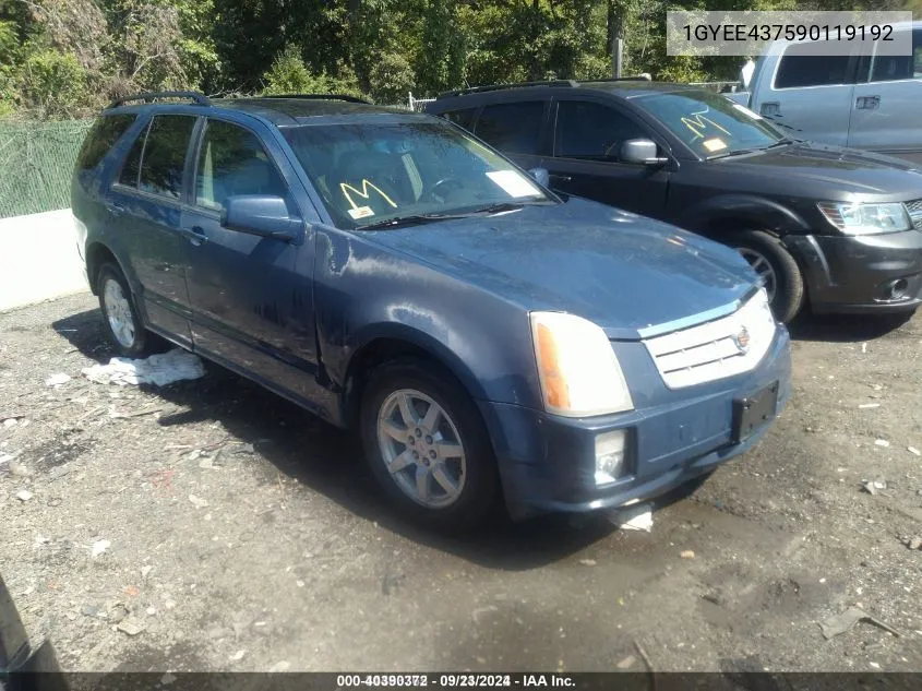 2009 Cadillac Srx V6 VIN: 1GYEE437590119192 Lot: 40390372