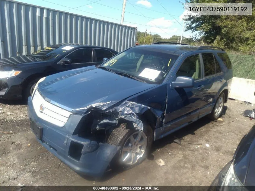 2009 Cadillac Srx V6 VIN: 1GYEE437590119192 Lot: 40390372