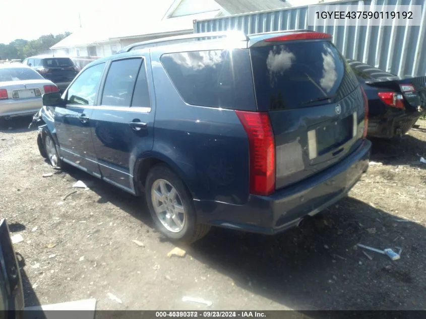 2009 Cadillac Srx V6 VIN: 1GYEE437590119192 Lot: 40390372