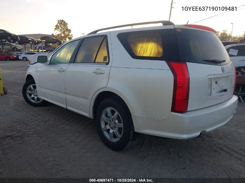 2009 Cadillac Srx V6 VIN: 1GYEE637190109481 Lot: 40697471