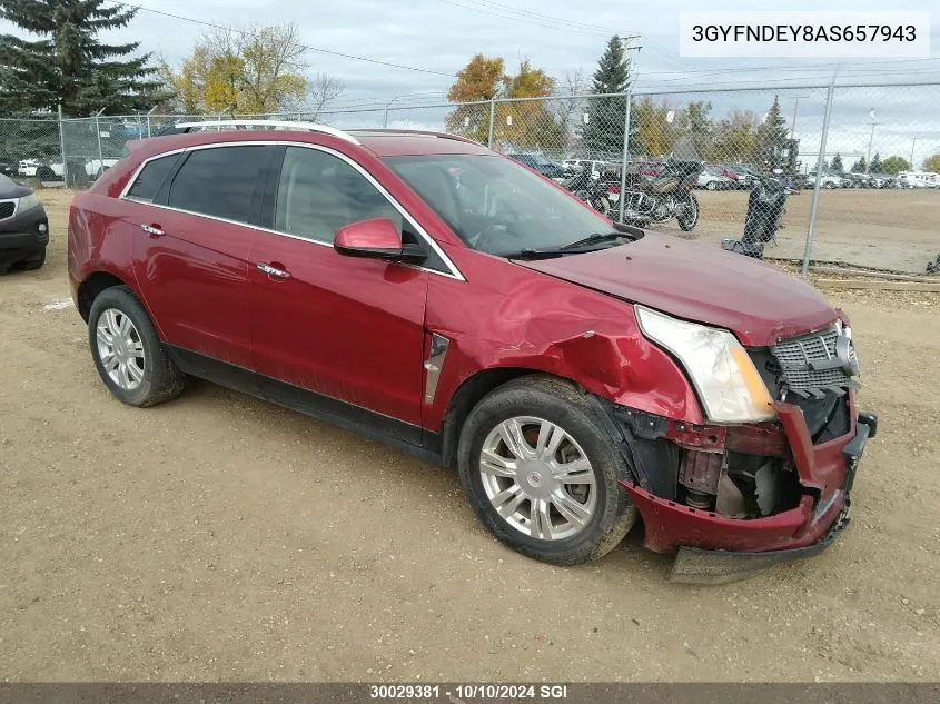 2010 Cadillac Srx Luxury Collection VIN: 3GYFNDEY8AS657943 Lot: 30029381