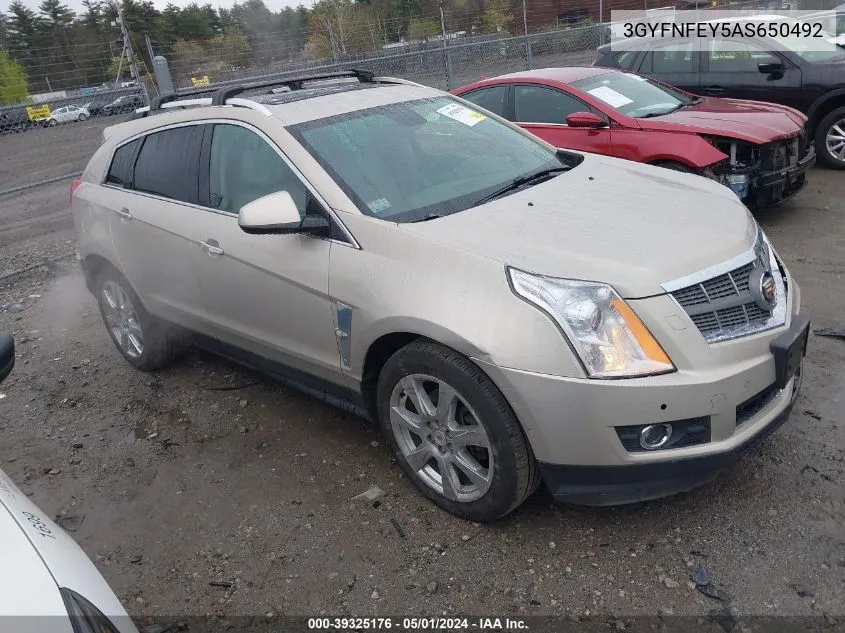 3GYFNFEY5AS650492 2010 Cadillac Srx Premium Collection