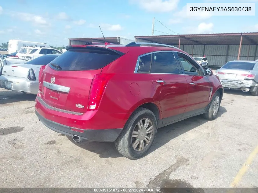 3GYFNAEY5AS630438 2010 Cadillac Srx Luxury Collection