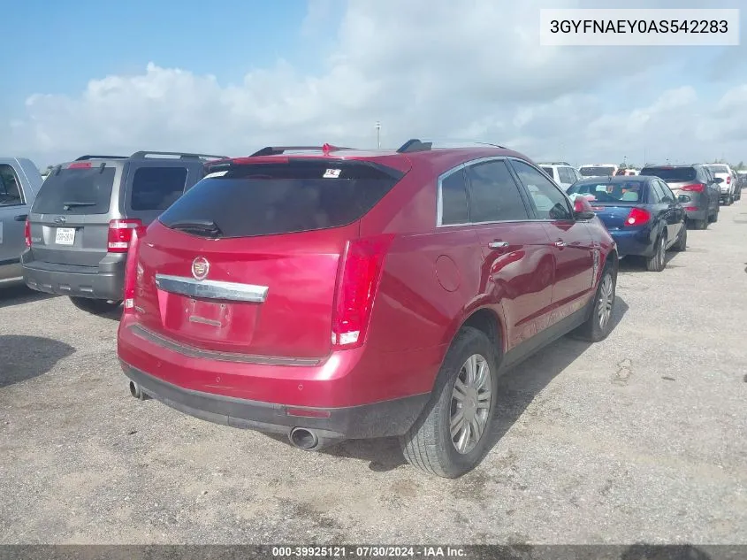 3GYFNAEY0AS542283 2010 Cadillac Srx Luxury Collection