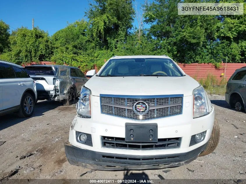 2010 Cadillac Srx Turbo Premium VIN: 3GYFNFE45AS618431 Lot: 40072411