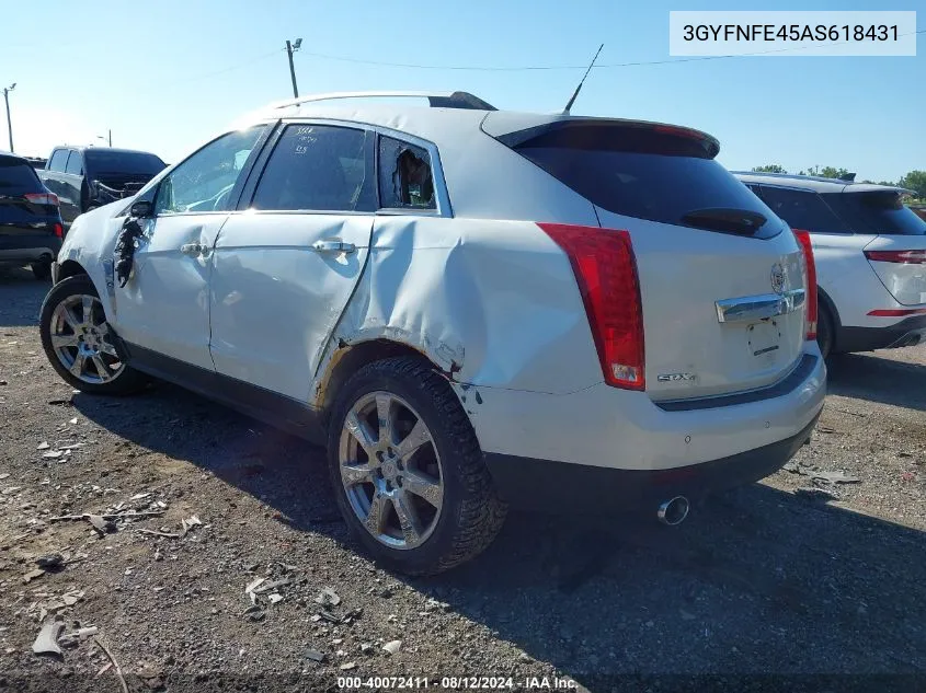 3GYFNFE45AS618431 2010 Cadillac Srx Turbo Premium