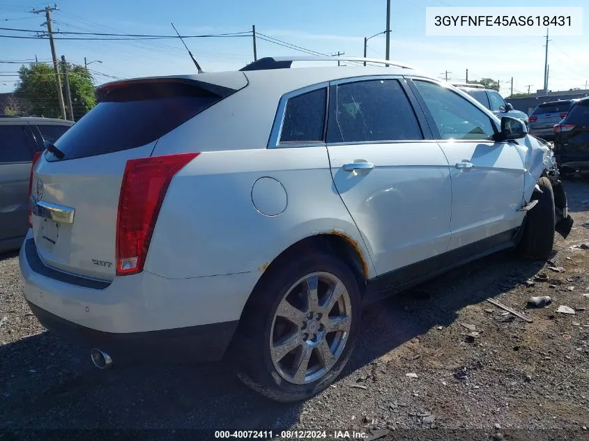 2010 Cadillac Srx Turbo Premium VIN: 3GYFNFE45AS618431 Lot: 40072411