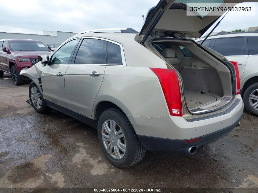 2010 Cadillac Srx Luxury Collection VIN: 3GYFNAEY9AS632953 Lot: 40075064