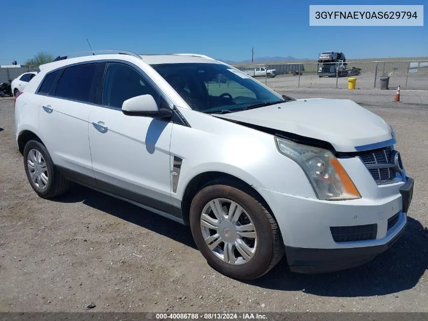 2010 Cadillac Srx Luxury Collection VIN: 3GYFNAEY0AS629794 Lot: 40086788