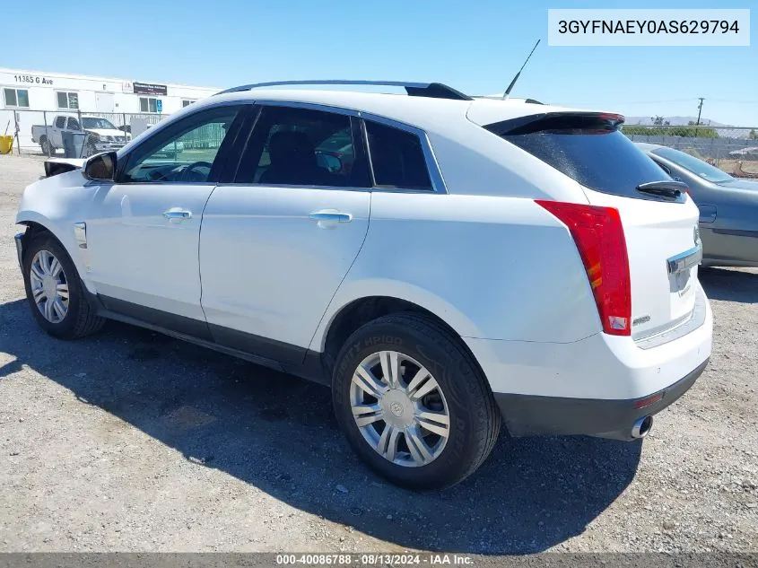 3GYFNAEY0AS629794 2010 Cadillac Srx Luxury Collection