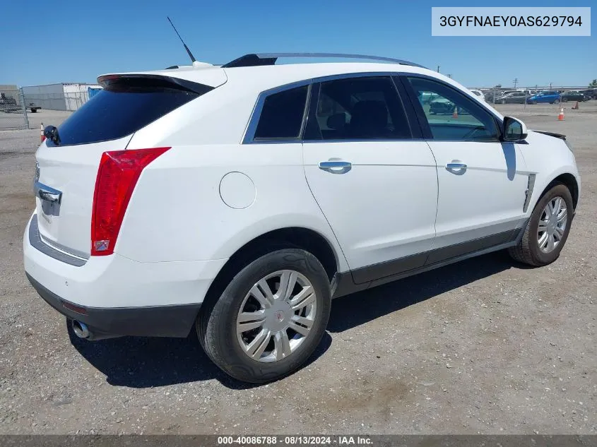 3GYFNAEY0AS629794 2010 Cadillac Srx Luxury Collection