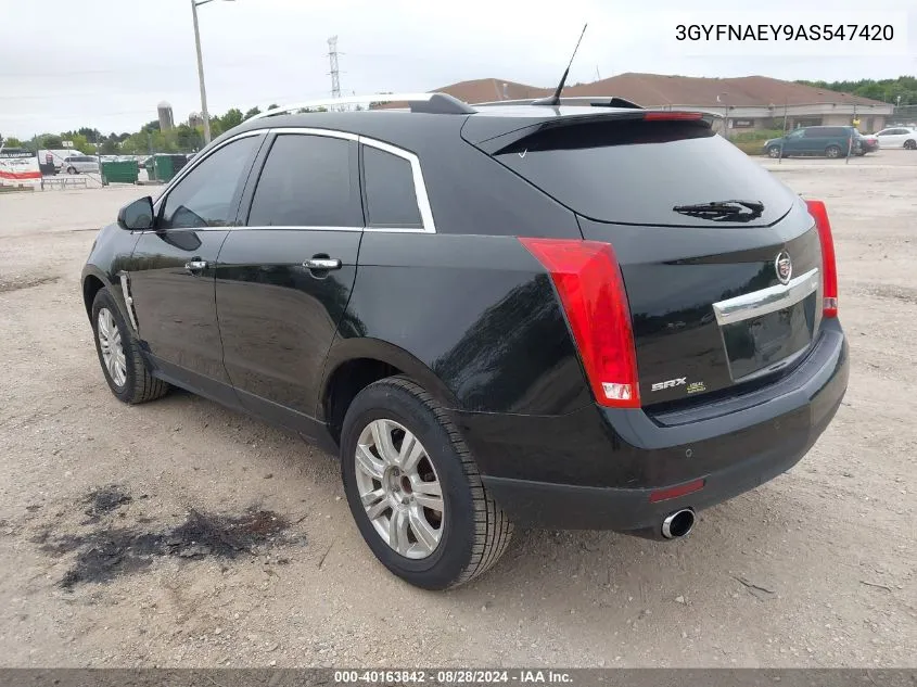 2010 Cadillac Srx Luxury Collection VIN: 3GYFNAEY9AS547420 Lot: 40163842