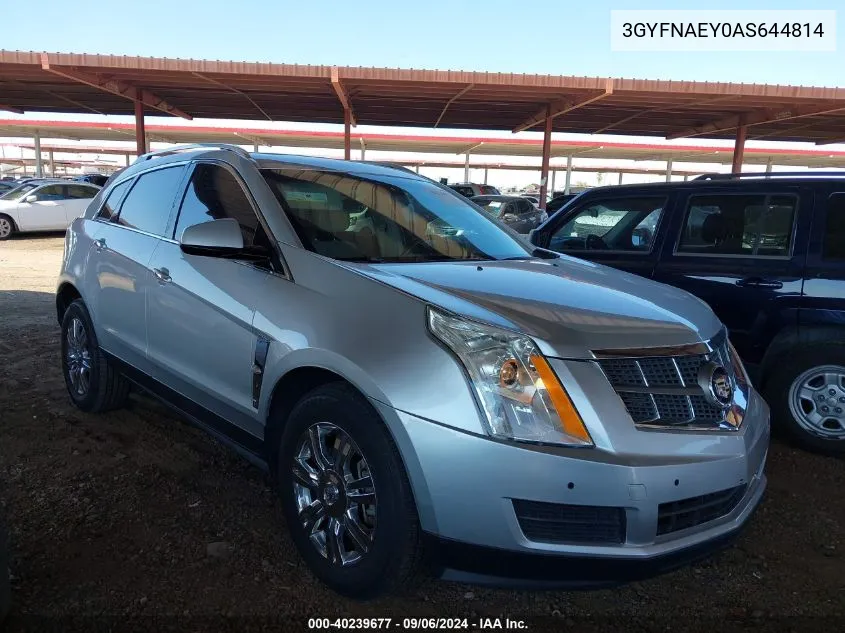 3GYFNAEY0AS644814 2010 Cadillac Srx Luxury Collection