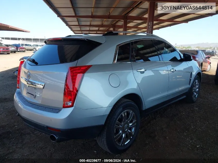 3GYFNAEY0AS644814 2010 Cadillac Srx Luxury Collection