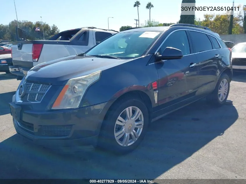 2010 Cadillac Srx Standard VIN: 3GYFNGEY2AS610411 Lot: 40277929