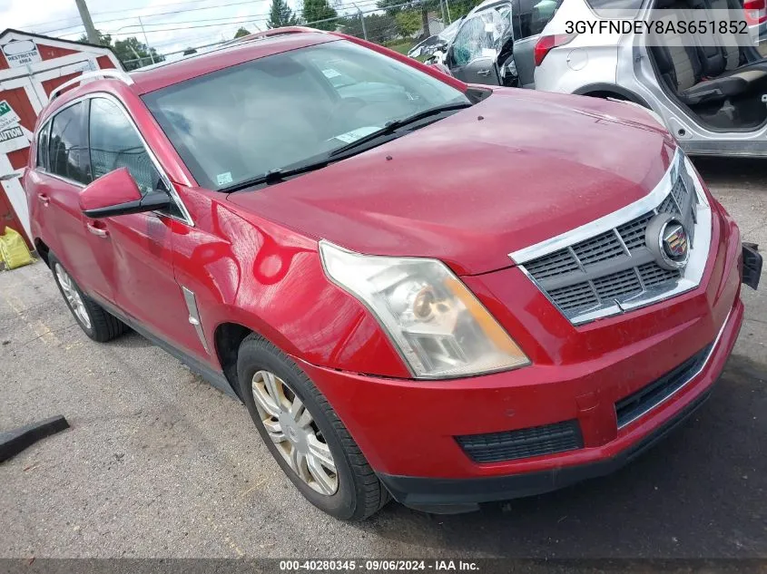 2010 Cadillac Srx Luxury Collection VIN: 3GYFNDEY8AS651852 Lot: 40280345