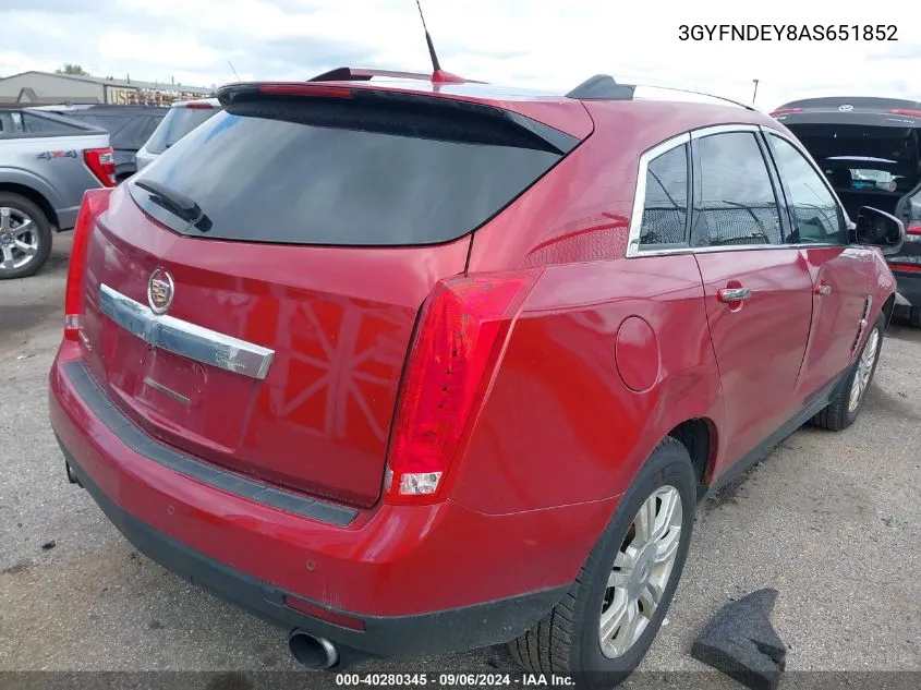 3GYFNDEY8AS651852 2010 Cadillac Srx Luxury Collection